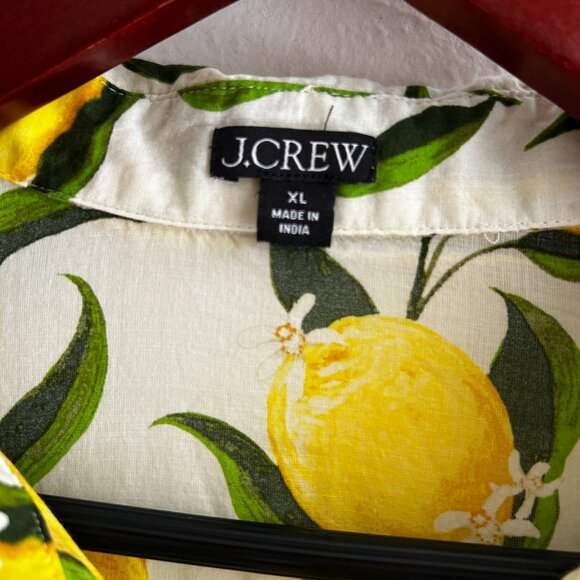J.Crew Cinched Shirt-Dress in Limoncello 100% Organic Cotton Voile — XL - Picture 5 of 14
